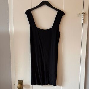 Reformation Black Square Neck Dress